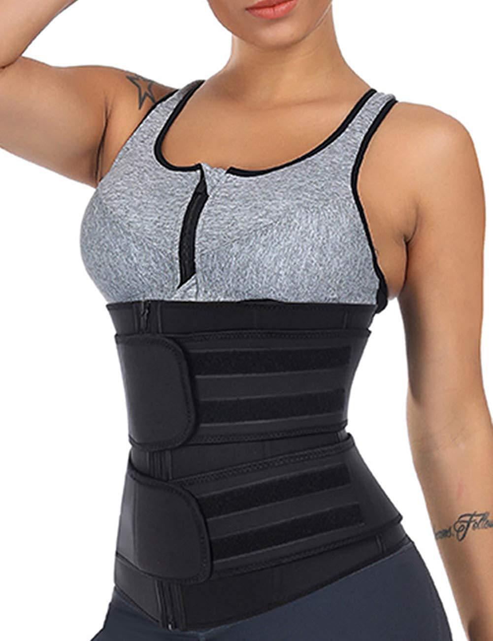 Double Waist Belt Trainer for Fitness – Adjustable Body Shaper Belt