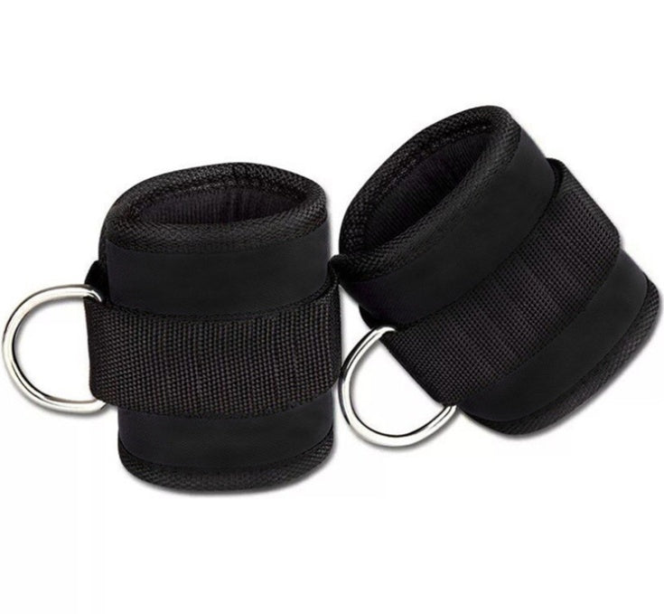 PowerStrap Adjustable Ankle Cuffs – Padded Gym & Cable Machine Straps