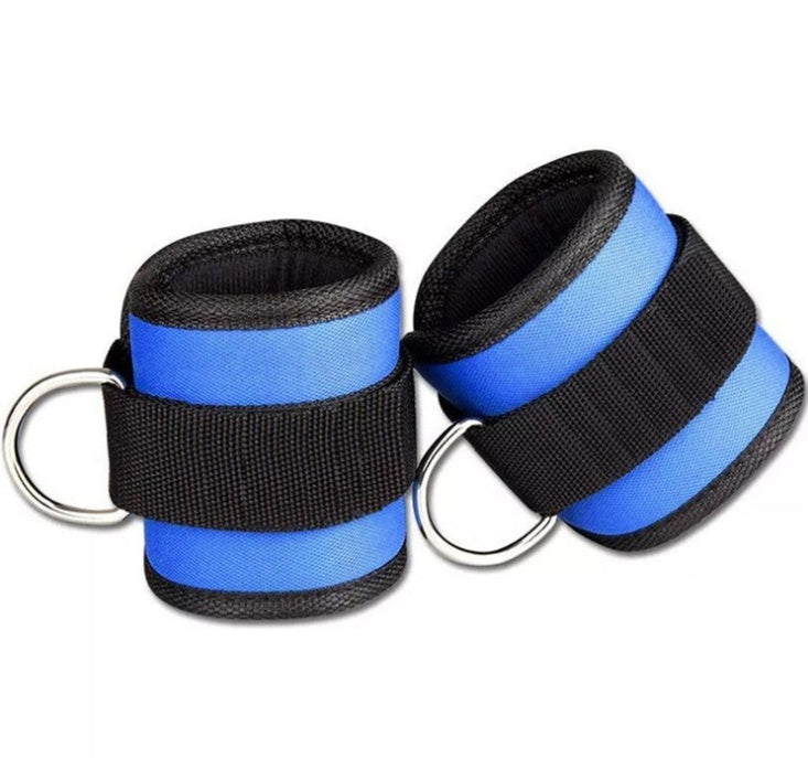 PowerStrap Adjustable Ankle Cuffs – Padded Gym & Cable Machine Straps