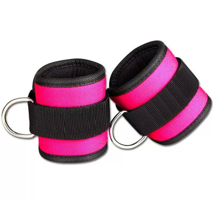 PowerStrap Adjustable Ankle Cuffs – Padded Gym & Cable Machine Straps