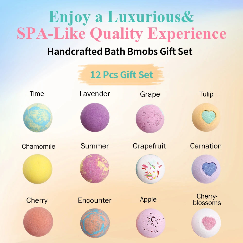 Bath Bomb Gift Set – 12 Pieces