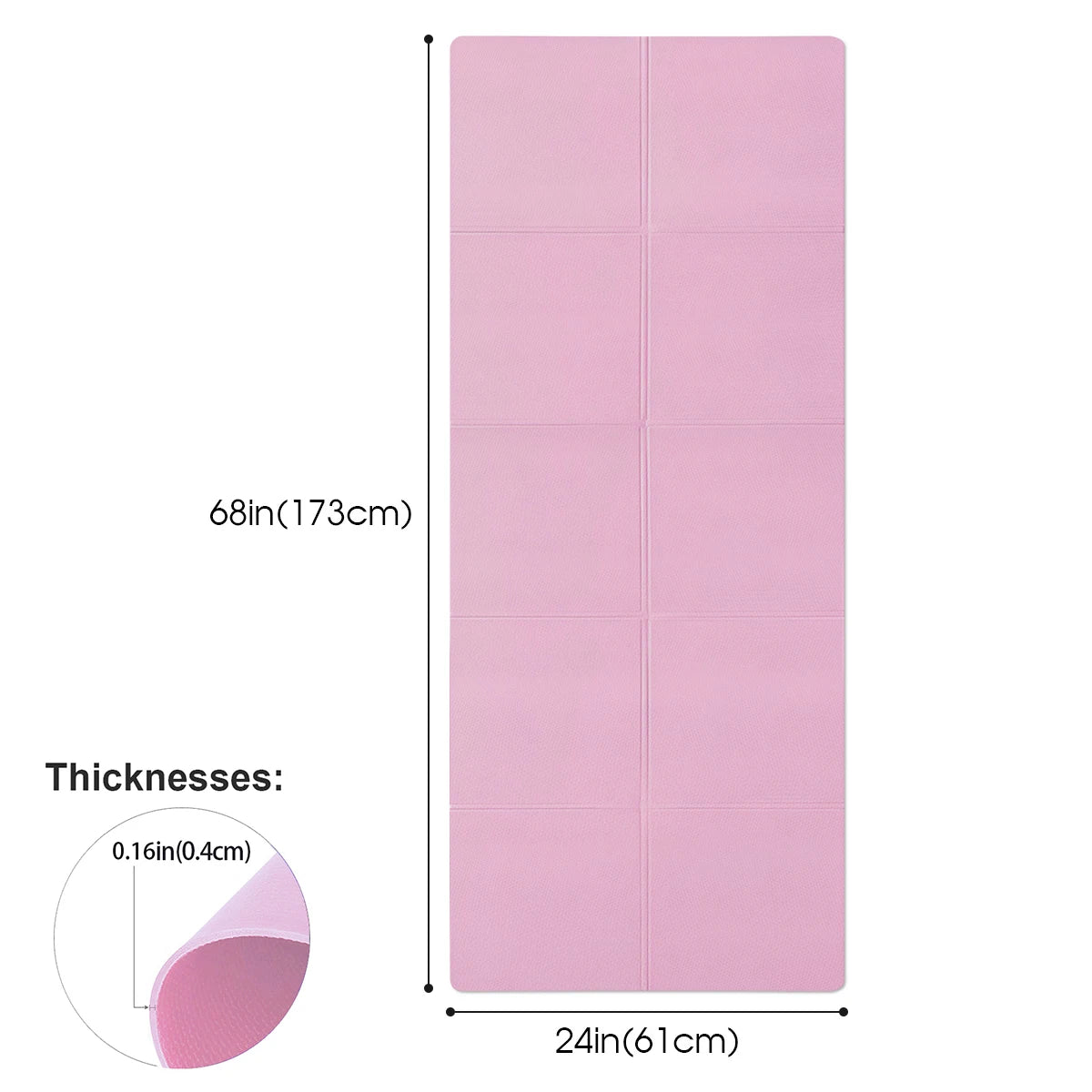 4mm EVA Yoga Mat – Non-Slip, Lightweight & Portable Fitness Mat