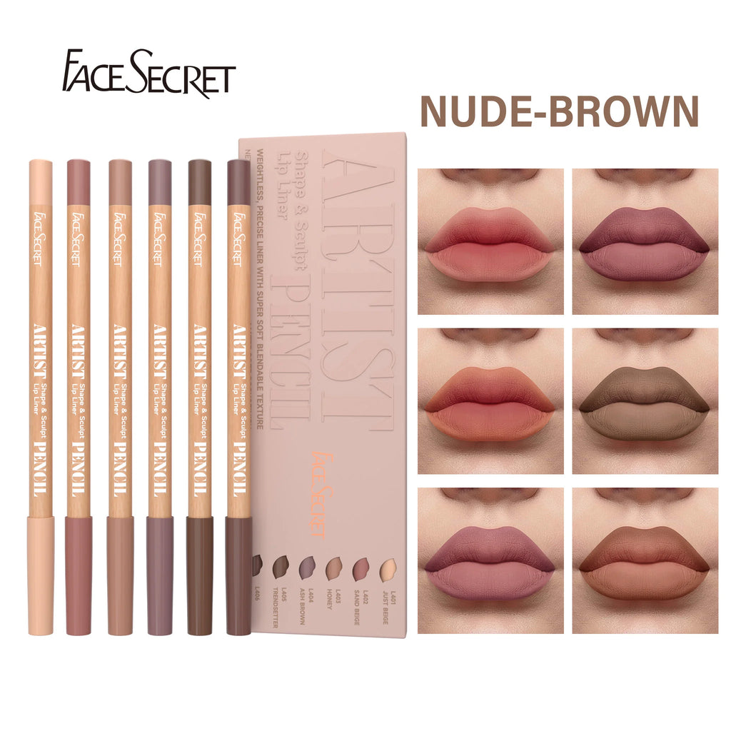 Face Secret Lip Liner Pencil Set – Matte Sculpting Liner