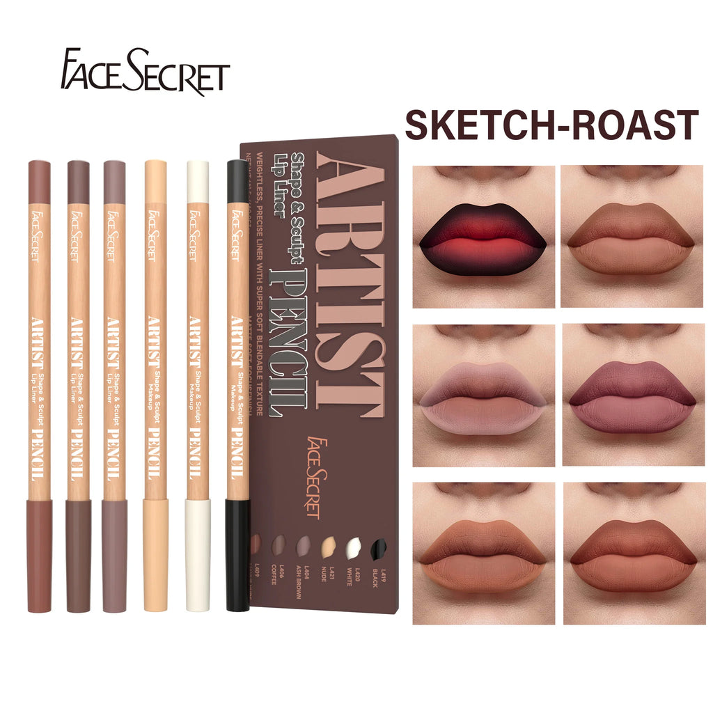 Face Secret Lip Liner Pencil Set – Matte Sculpting Liner