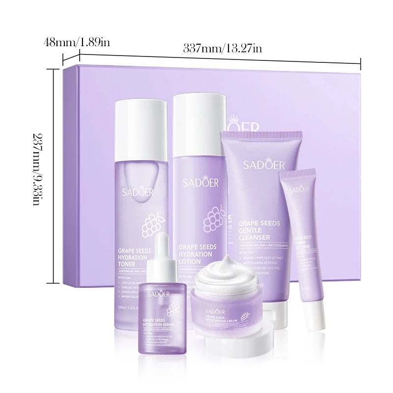 SADOER 6-Piece Grape Seed Skincare