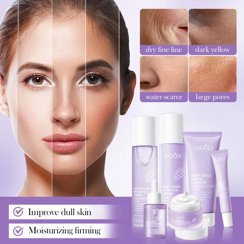 SADOER 6-Piece Grape Seed Skincare
