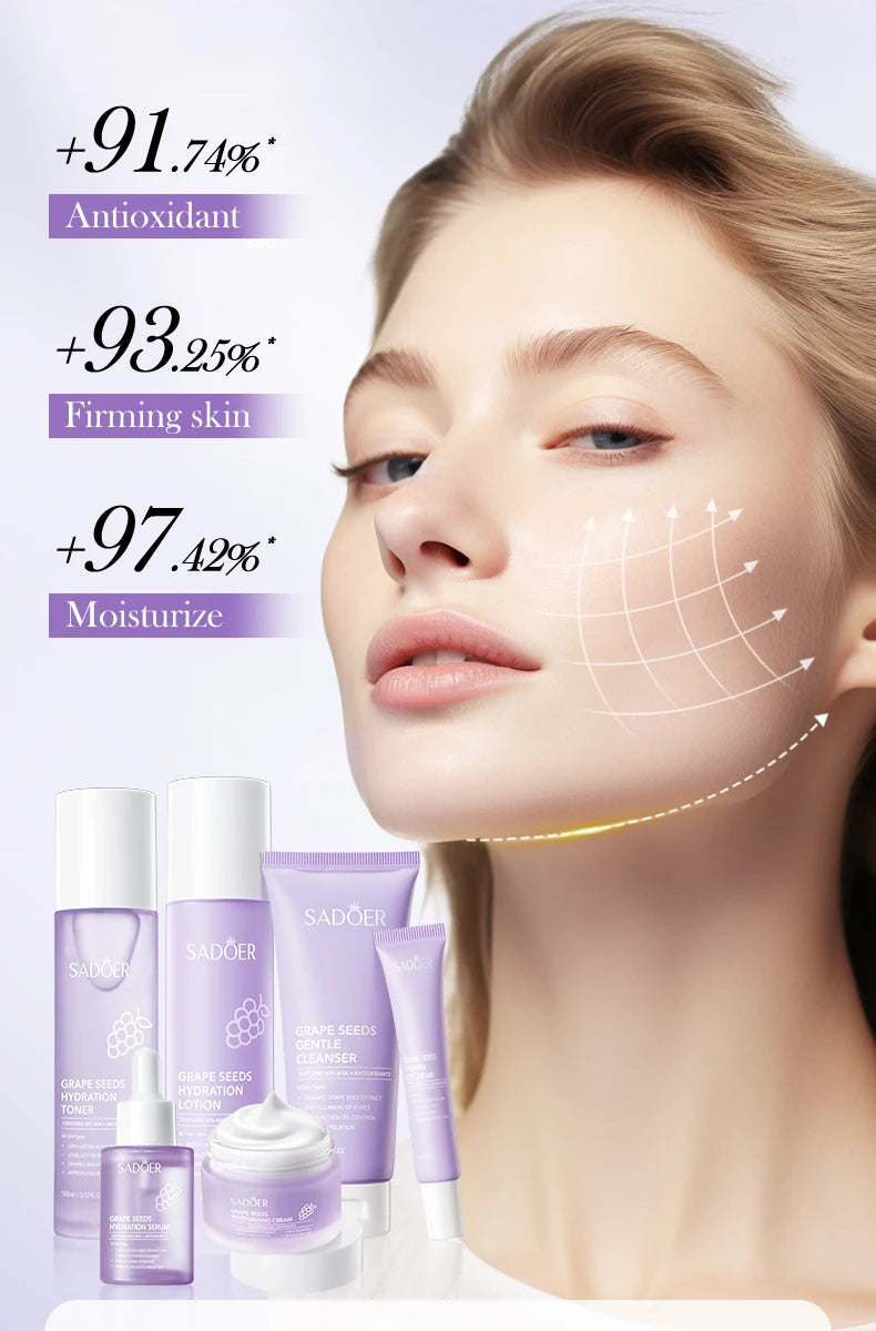 SADOER 6-Piece Grape Seed Skincare