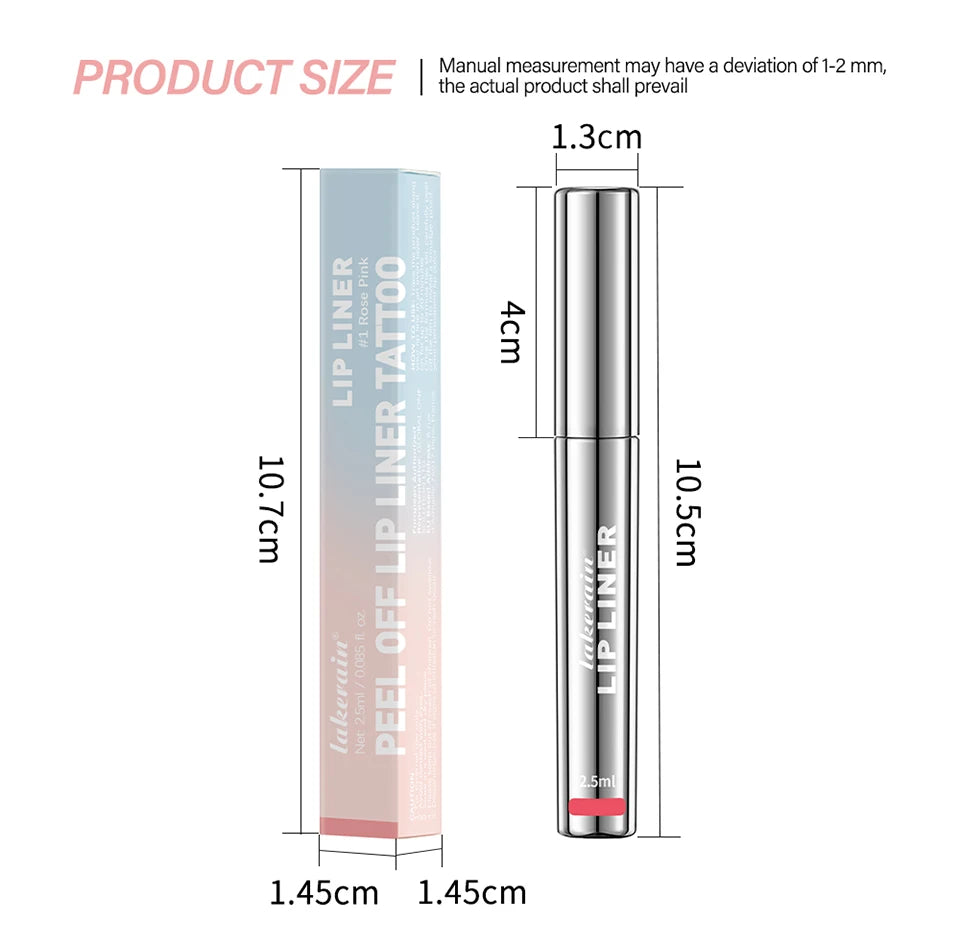 Waterproof Peel-Off Lip Liner Ink – Long-Lasting Velvet Matte Lip Tattoo