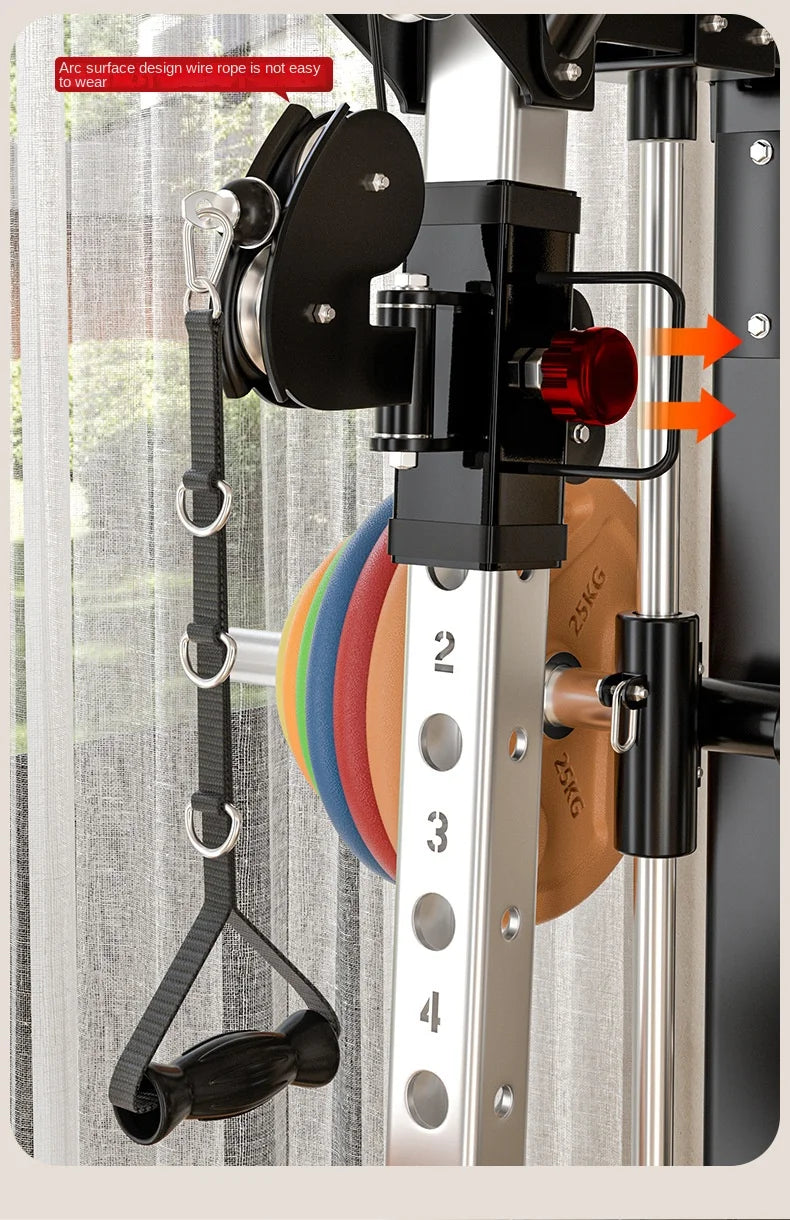 Professional Smith Machine Comprehensive Trainer – Multi-Functional Home & Commercial Gym Strength Equipment with Squat Rack & Pulley System