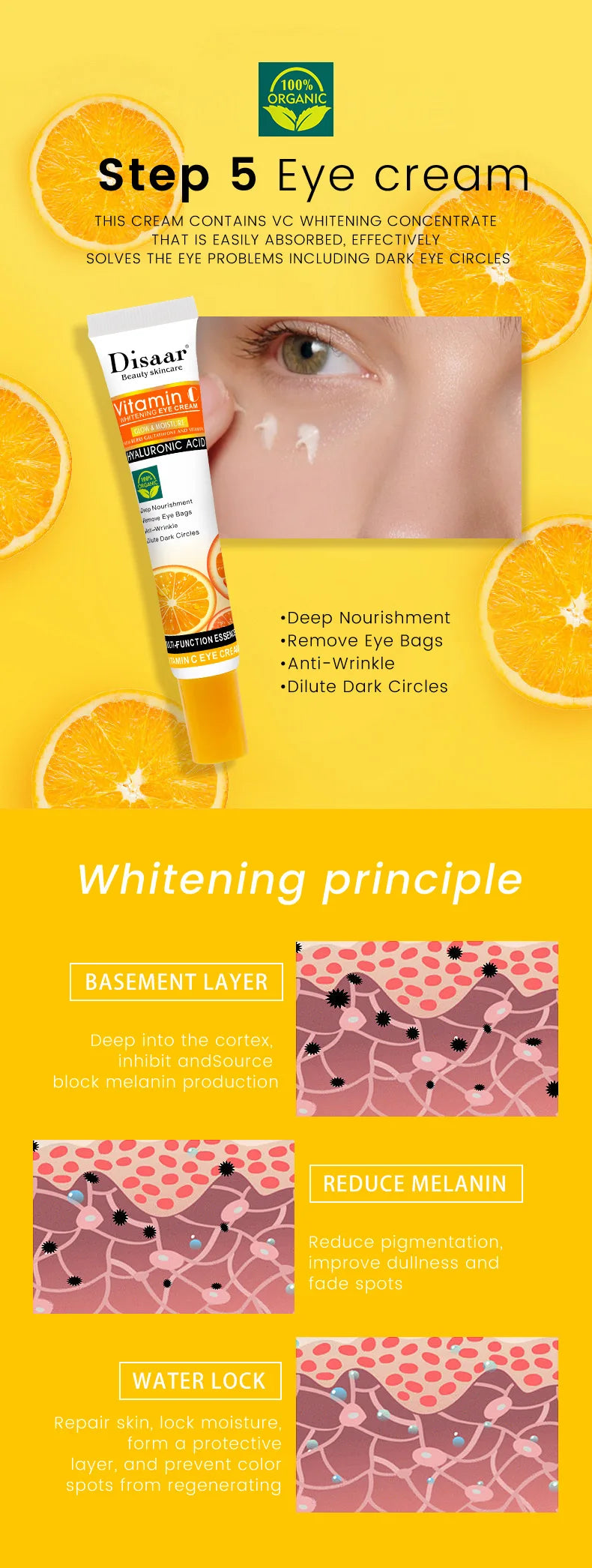 DissarVC Skincare 5-Piece Set Brightens Skin Tone Whitens Refreshes Balances Water Oil Lightens Spots  Facial products kit