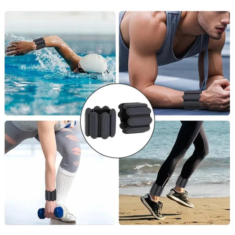 Adjustable Ankle & Wrist Weights (1 Pair) – 0.5lb / 1lb | Fitness, Yoga, Pilates, Running & Physical Therapy
