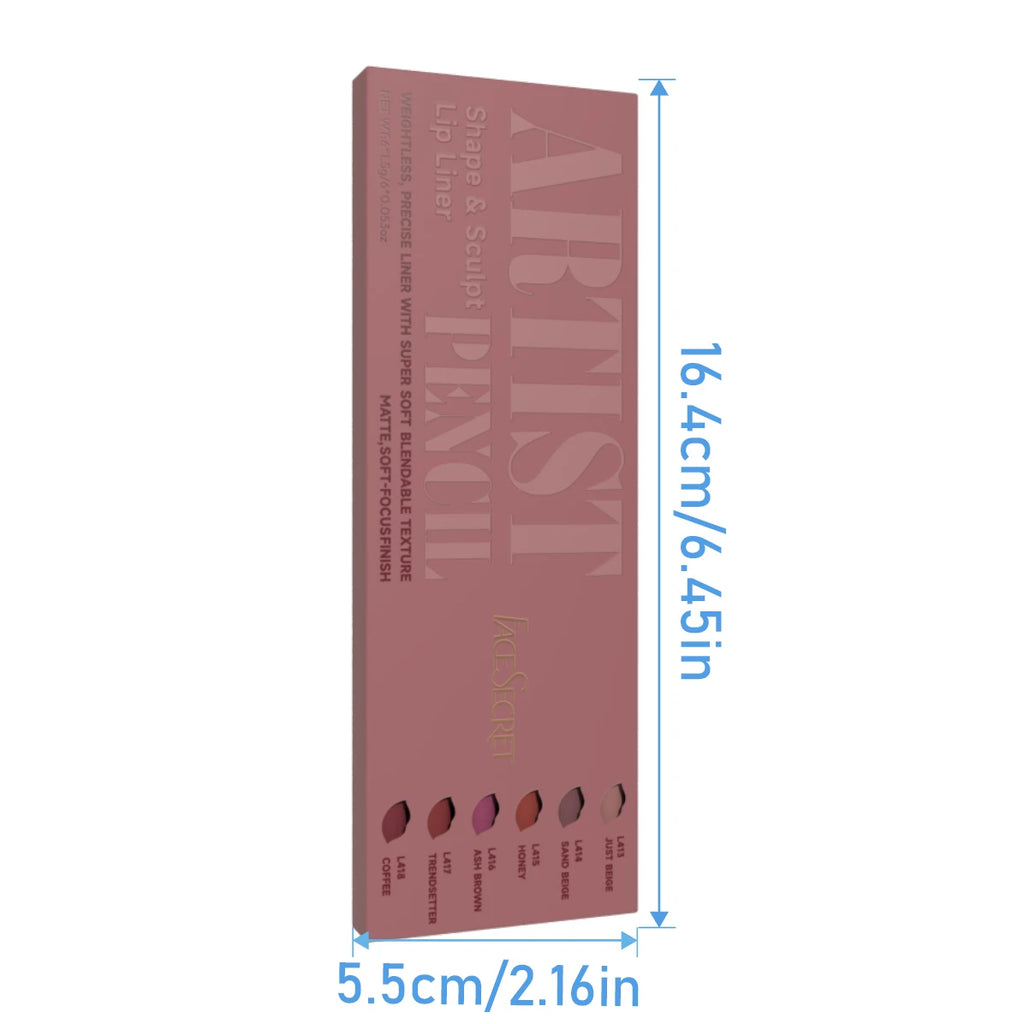 Face Secret Lip Liner Pencil Set – Matte Sculpting Liner