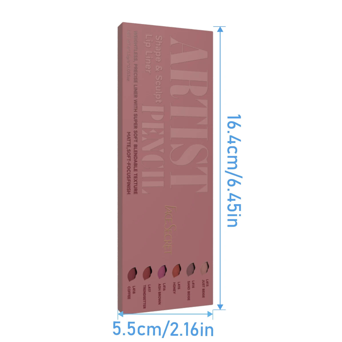Face Secret Lip Liner Pencil Set – Matte Sculpting Liner